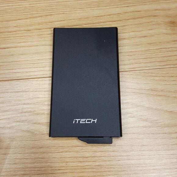 iTech Men's Black POP UP Aluminum Credit Card Wallet Holder - Picture 1 of 3